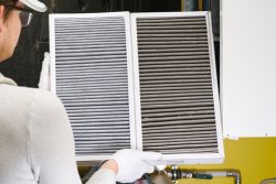 Hvac,Filter,Replacing.,Replacing,The,Filter,In,The,Central,Ventilation